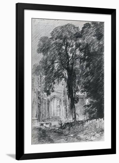 East Bergholt Church: Part of the West End Seen Beyond a Group of Elms, 1925-John Constable-Framed Giclee Print