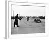 East Berlin Customs Police Stopping a Volkswagen on Charlettenburger Chaussee, Oct 26, 1952-null-Framed Photo