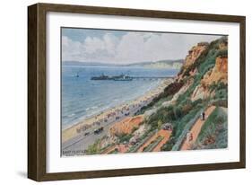 East Cliff and Zig Zag, Bournemouth-Alfred Robert Quinton-Framed Giclee Print