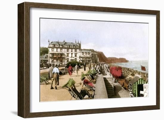 East Cliff Promenade, Teignmouth, Devon, Early 20th Century-EP Bucknall-Framed Giclee Print