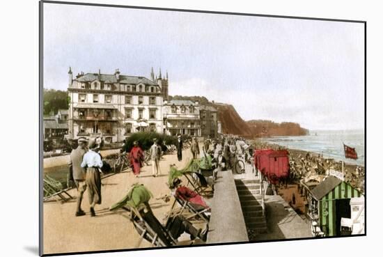 East Cliff Promenade, Teignmouth, Devon, Early 20th Century-EP Bucknall-Mounted Giclee Print