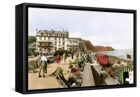 East Cliff Promenade, Teignmouth, Devon, Early 20th Century-EP Bucknall-Framed Stretched Canvas