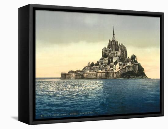 East Coast at High Water, Le Mont St. Michel, France-null-Framed Stretched Canvas