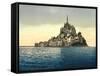 East Coast at High Water, Le Mont St. Michel, France-null-Framed Stretched Canvas