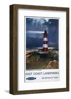 East Coast Landmarks, Lighthouse-null-Framed Art Print