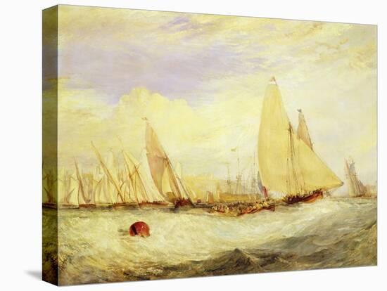 East Cowes Castle, the Seat of J Nash Esq., the Regatta Beating to Windward, 1828-J. M. W. Turner-Stretched Canvas