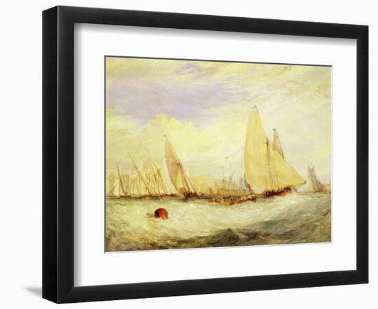 East Cowes Castle, the Seat of J Nash Esq., the Regatta Beating to Windward, 1828-J. M. W. Turner-Framed Giclee Print