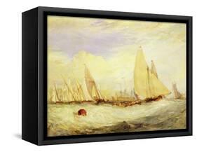 East Cowes Castle, the Seat of J Nash Esq., the Regatta Beating to Windward, 1828-J. M. W. Turner-Framed Stretched Canvas