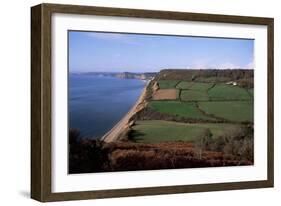 East Devon Coast Path, Near Sidmouth, Devon, England, United Kingdom-Cyndy Black-Framed Photographic Print