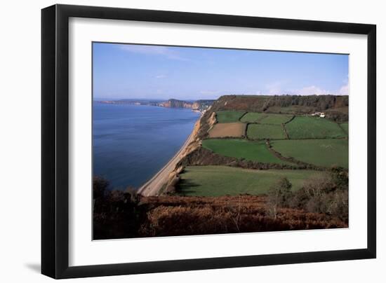 East Devon Coast Path, Near Sidmouth, Devon, England, United Kingdom-Cyndy Black-Framed Photographic Print