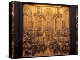 East Door of the Baptistery Near the Duomo, Florence, Tuscany, Italy-Patrick Dieudonne-Stretched Canvas