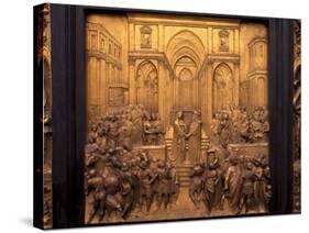 East Door of the Baptistery Near the Duomo, Florence, Tuscany, Italy-Patrick Dieudonne-Stretched Canvas
