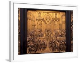 East Door of the Baptistery Near the Duomo, Florence, Tuscany, Italy-Patrick Dieudonne-Framed Photographic Print
