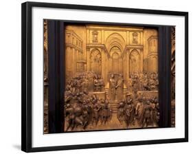 East Door of the Baptistery Near the Duomo, Florence, Tuscany, Italy-Patrick Dieudonne-Framed Photographic Print