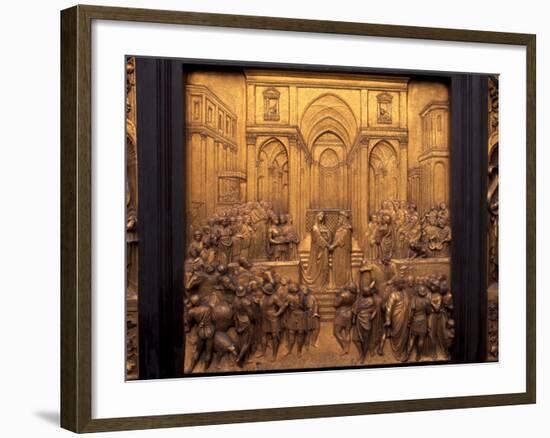 East Door of the Baptistery Near the Duomo, Florence, Tuscany, Italy-Patrick Dieudonne-Framed Photographic Print