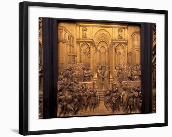 East Door of the Baptistery Near the Duomo, Florence, Tuscany, Italy-Patrick Dieudonne-Framed Photographic Print