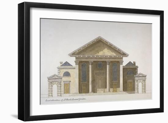 East Elevation of the Church of St Paul, Covent Garden, London, C1830-null-Framed Giclee Print