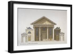 East Elevation of the Church of St Paul, Covent Garden, London, C1830-null-Framed Giclee Print