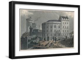 East End of the Bridewell, and Jail Governor's House, Edinburgh, 1829-William Tombleson-Framed Giclee Print
