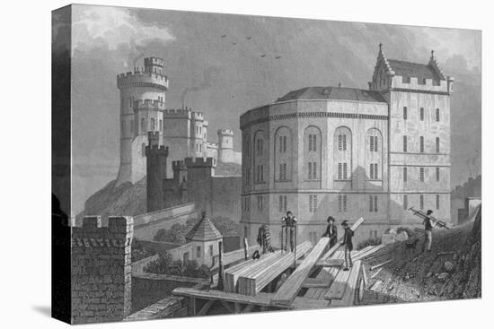 'East End of the Bridewell, and Jail Governor's House, Edinburgh', 1829-William Tombleson-Stretched Canvas