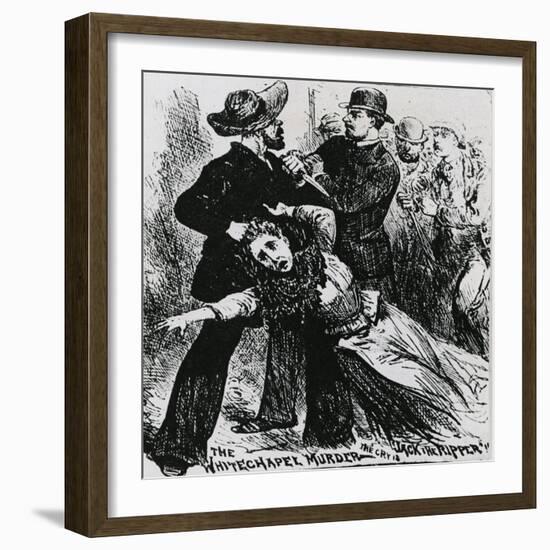 East End Villains: Whitechapel Vigilantes Seize a Suspect Ripper-null-Framed Giclee Print