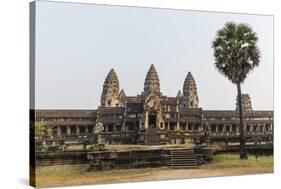 East Entrance to Angkor Wat, Angkor, UNESCO World Heritage Site, Siem Reap, Cambodia, Indochina-Michael Nolan-Stretched Canvas