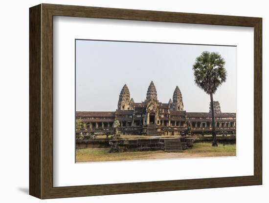 East Entrance to Angkor Wat, Angkor, UNESCO World Heritage Site, Siem Reap, Cambodia, Indochina-Michael Nolan-Framed Photographic Print