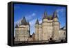 East Facade, Chatelet and St Laurent Tower, View of Castle of Vitre, Brittany, France-null-Framed Stretched Canvas