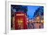 East Gate and Telephone Box at Christmas, Chester, Cheshire, England, United Kingdom, Europe-Frank Fell-Framed Photographic Print