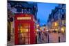 East Gate and Telephone Box at Christmas, Chester, Cheshire, England, United Kingdom, Europe-Frank Fell-Mounted Photographic Print