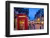 East Gate and Telephone Box at Christmas, Chester, Cheshire, England, United Kingdom, Europe-Frank Fell-Framed Photographic Print