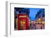East Gate and Telephone Box at Christmas, Chester, Cheshire, England, United Kingdom, Europe-Frank Fell-Framed Photographic Print
