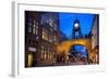 East Gate Clock at Christmas, Chester, Cheshire, England, United Kingdom, Europe-Frank Fell-Framed Photographic Print