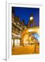 East Gate Clock at Christmas, Chester, Cheshire, England, United Kingdom, Europe-Frank Fell-Framed Photographic Print