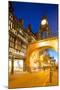 East Gate Clock at Christmas, Chester, Cheshire, England, United Kingdom, Europe-Frank Fell-Mounted Photographic Print