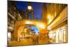 East Gate Clock at Christmas, Chester, Cheshire, England, United Kingdom, Europe-Frank Fell-Mounted Photographic Print