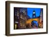 East Gate Clock at Christmas, Chester, Cheshire, England, United Kingdom, Europe-Frank Fell-Framed Photographic Print