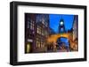 East Gate Clock at Christmas, Chester, Cheshire, England, United Kingdom, Europe-Frank Fell-Framed Photographic Print