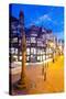 East Gate Street at Christmas, Chester, Cheshire, England, United Kingdom, Europe-Frank Fell-Stretched Canvas