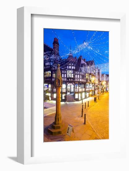 East Gate Street at Christmas, Chester, Cheshire, England, United Kingdom, Europe-Frank Fell-Framed Photographic Print