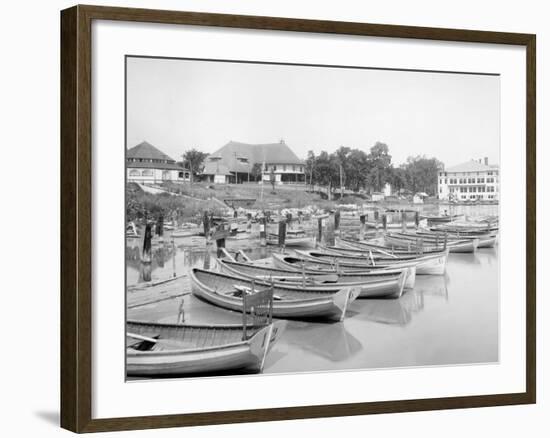 East Grand Rapids, Mich., Lakeside Club from Waterside, Reeds Lake-null-Framed Photo