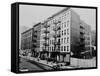 East Harlem's 100th St. with a Large Tenement Apartment Building in NYC, 1964-null-Framed Stretched Canvas