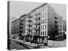 East Harlem's 100th St. with a Large Tenement Apartment Building in NYC, 1964-null-Stretched Canvas