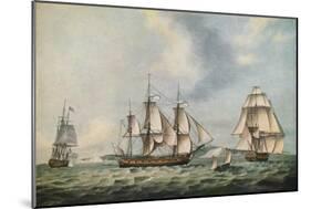 East India Companys Packet Swallow, 1788-Thomas Luny-Mounted Giclee Print