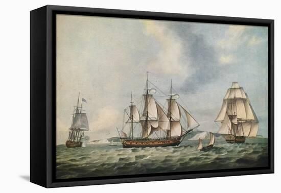 East India Companys Packet Swallow, 1788-Thomas Luny-Framed Stretched Canvas