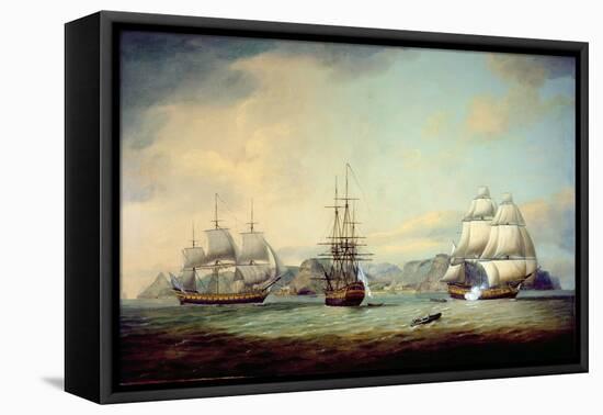 East Indiaman Ceres Off St Helena, 1788-Thomas Luny-Framed Stretched Canvas