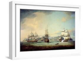 East Indiaman Ceres Off St Helena, 1788-Thomas Luny-Framed Giclee Print