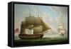 East Indiaman 'Cirencester' Off St. Helena, 1795-Robert Dodd-Framed Stretched Canvas