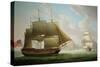 East Indiaman 'Cirencester' Off St. Helena, 1795-Robert Dodd-Stretched Canvas