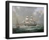 East Indiaman H.C.S. "Thomas Coutts" Off the Needles, Isle of Wight-Richard Willis-Framed Giclee Print